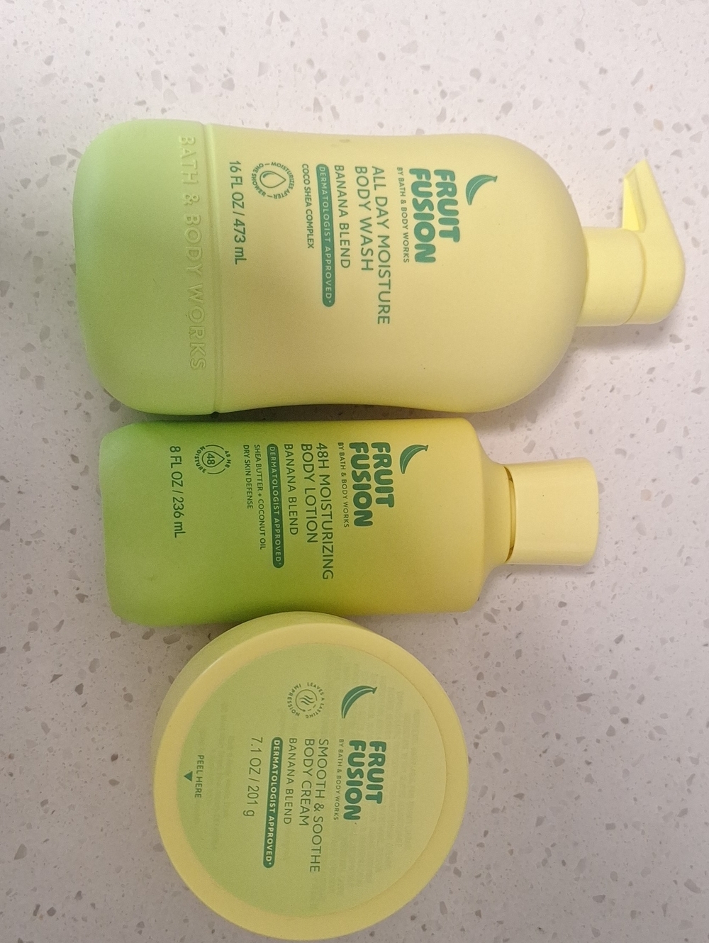 Bath & Body Works Fruit Fusion Banana Blend Body Care Trio